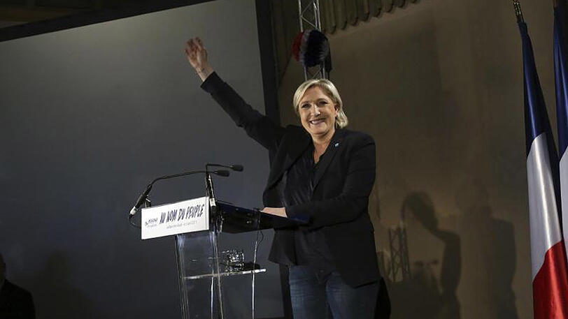 Marine Le Pen bei einer Wahlkampfveranstaltung.
