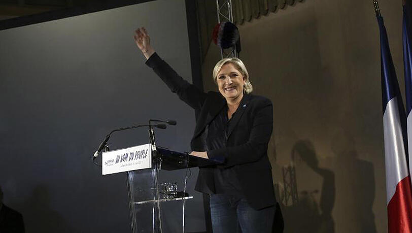 Marine Le Pen bei einer Wahlkampfveranstaltung. Marine Le Pen bei einer Wahlkampfveranstaltung.