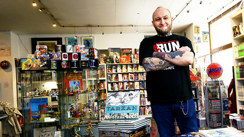 Comics so weit das Auge reicht: Max Aimer in der Comic Company in der Fraunhoferstraße. Hier läuft das Geschäft.