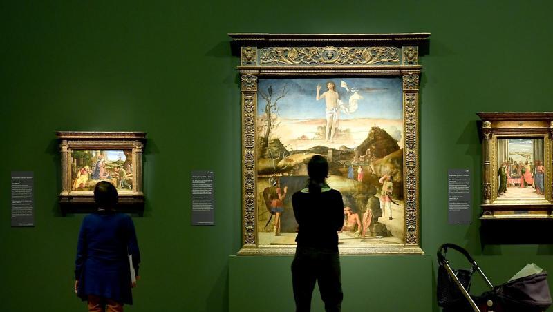 Blick in die Ausstellung "Mantegna und Bellini. Meister der Renaissance". Blick in die Ausstellung "Mantegna und Bellini. Meister der Renaissance".