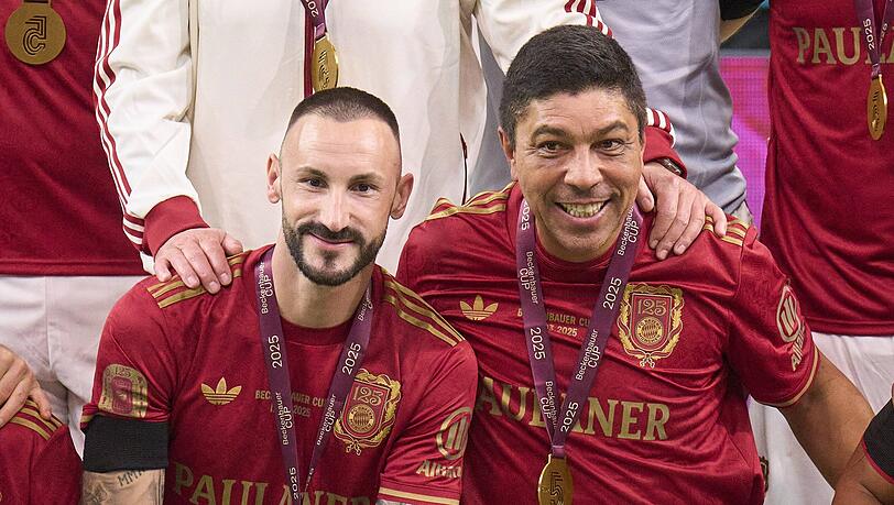 Diego Contento (l.) spielte beim FC Bayern München unter anderem an der Seite von Lothar Matthäus und Giovane Élber (r.). Diego Contento (l.) spielte beim FC Bayern München unter anderem an der Seite von Lothar Matthäus und Giovane Élber (r.).