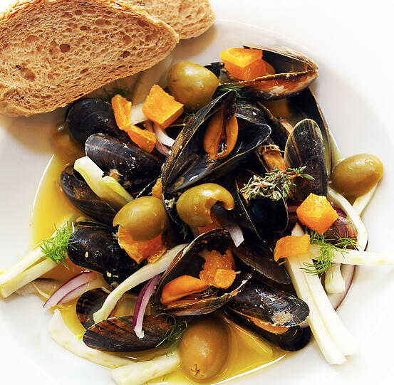 Muscheln mit Fenchel & Orange
