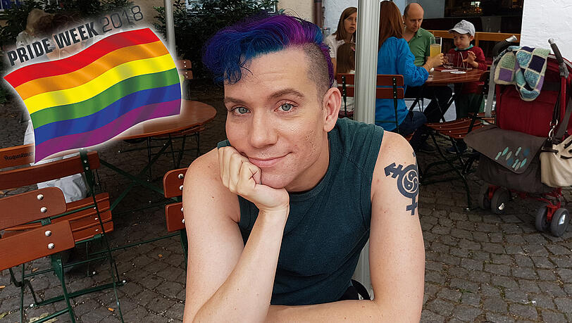 München ist bunt, und die Haare von Ripley sind es auch: Die queere Frau beim AZ-Gespräch.