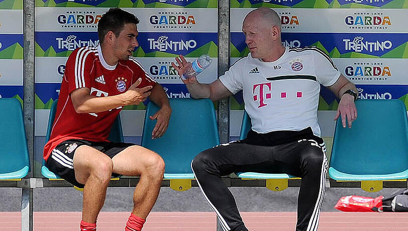 Pjilipp Lahm (links) und Matthias Sammer bei einem Trainingslager des FC Bayern am Gardasee. Pjilipp Lahm (links) und Matthias Sammer bei einem Trainingslager des FC Bayern am Gardasee.