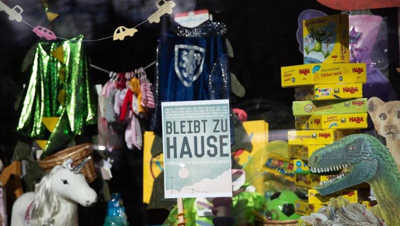 Ein geschlossener Spielwarenladen in Hamburg. Ein geschlossener Spielwarenladen in Hamburg.