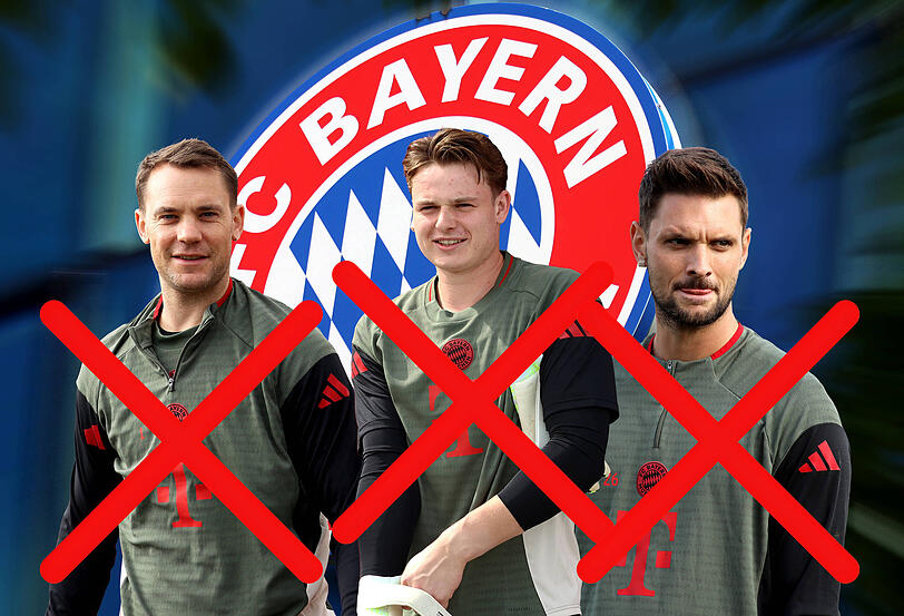 Alle verletzt (v.l.): Manuel Neuer, Jonas Urbig und Ulreich.