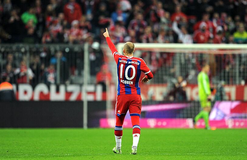 Arjen Robben jubelt über seinen Treffer zum 1:0