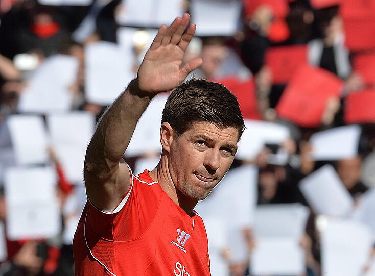 Steven Gerrard verabschiedete sich von den Fans an der Anfield Road.