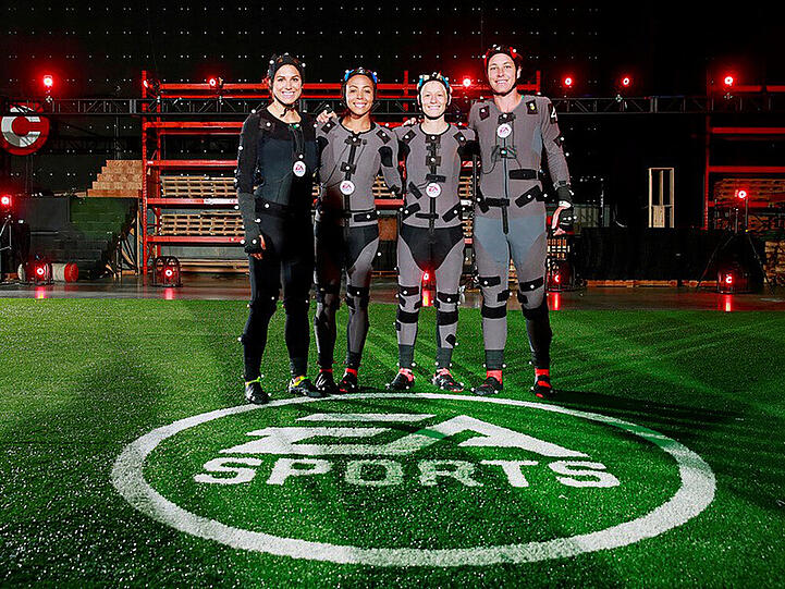 Beim Motion Capturing wurden die Bewegungen der Spielerinnen aufgezeichnet