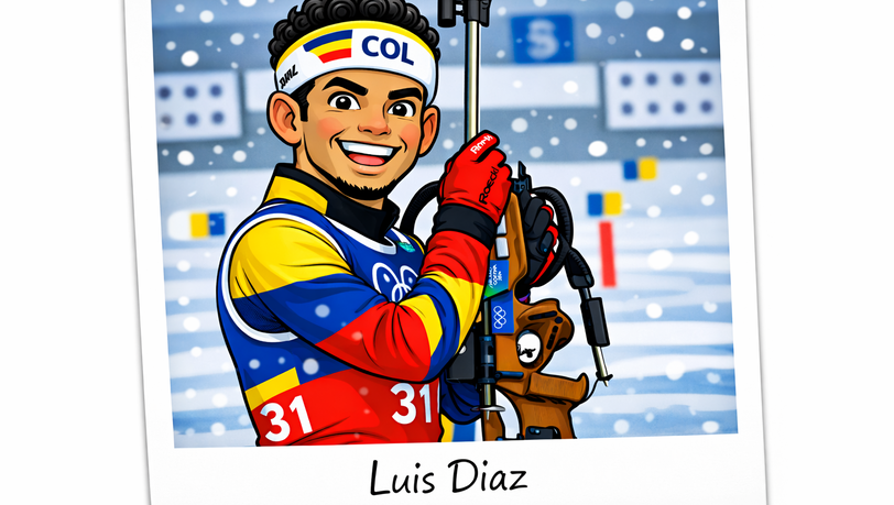Hat einen präzisen Schuss wie ein Top-Biathlet: Luis Díaz. Hat einen präzisen Schuss wie ein Top-Biathlet: Luis Díaz.