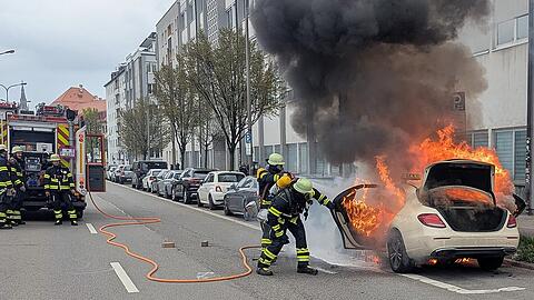 Gel&ouml;scht werden konnte das Fahrzeug zwar z&uuml;gig. Doch zu retten ist es nicht mehr gewesen.
