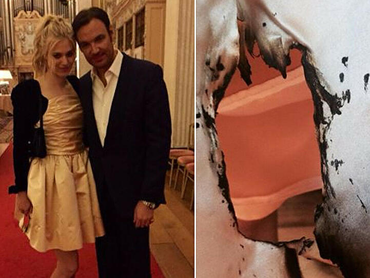 Larissa Marolts Kleid dürfte nicht mehr zu retten sein