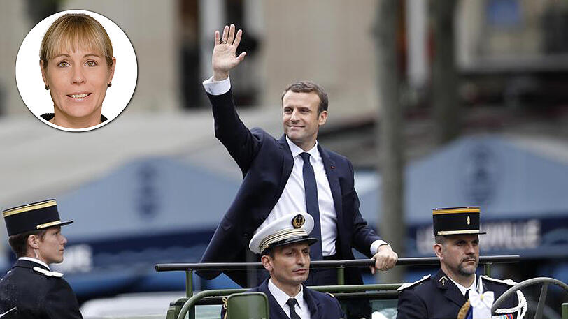 Frankreichs neuer Präsident Emmanuel Macron nach seiner Amtseinführung in Paris.