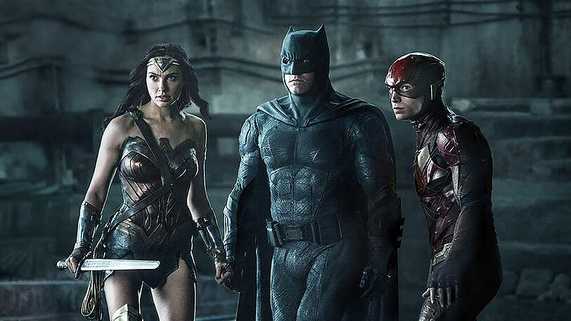 "Justice League": Wonder Woman (Gal Gadot), Batman (Ben Affleck) und The Flash (Ezra Miller)