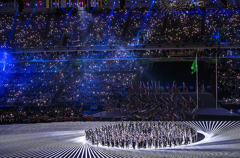 Die Bilder der emotionalen Eröffnungsfeier der paralympischen Spiele in Rio.
