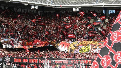 Muss umgebaut werden: Die Nordkurve im easyCredit-Stadion. Muss umgebaut werden: Die Nordkurve im easyCredit-Stadion.