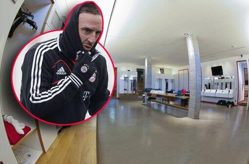 Schock für Franck Ribéry am 13. Februar. Ein Franzose, der zwei Wochen zuvor schon einen Kampfhund an der Säbener Straße gelassen hatte, dringt in die Kabine ein, sitzt plötzlich neben Ribéry. Die Bayern rufen die Polizei.
