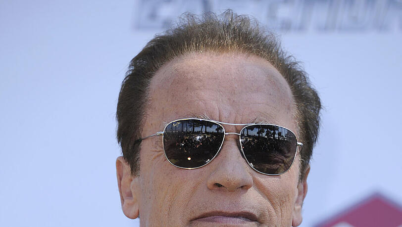 Arnold Schwarzenegger während eines Presse-Events zu dem Film "The Expendables 3" in Cannes Arnold Schwarzenegger während eines Presse-Events zu dem Film "The Expendables 3" in Cannes
