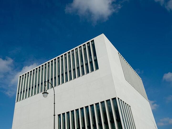 Der Neubau des NS-Dokumentationszentrums in München. Foto: Sven Hoppe/Archivbild