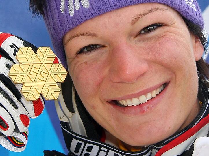 Mit 3 lernte Maria Riesch Skifahren.  Jetzt, mit 24, ist sie Weltmeisterin.