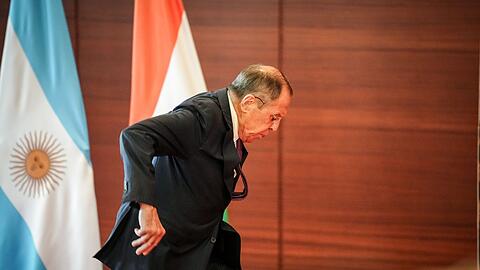 Russlands Außenminister Sergei Lawrow in Neu Delhi.