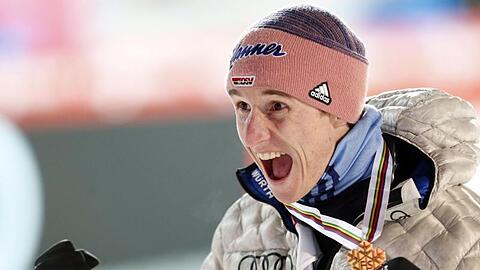 Weltmeister: Karl Geiger flog in Planica zu WM-Gold.
