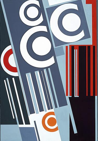 Günter Fruhtrunks "Kreise von Delaunay/Reihe und Kreise" entstand 1958/1959.