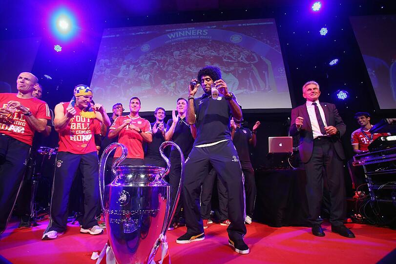 So sehen Sieger aus! Die Helden von London feiern den Champions League-Sieg 2013.
