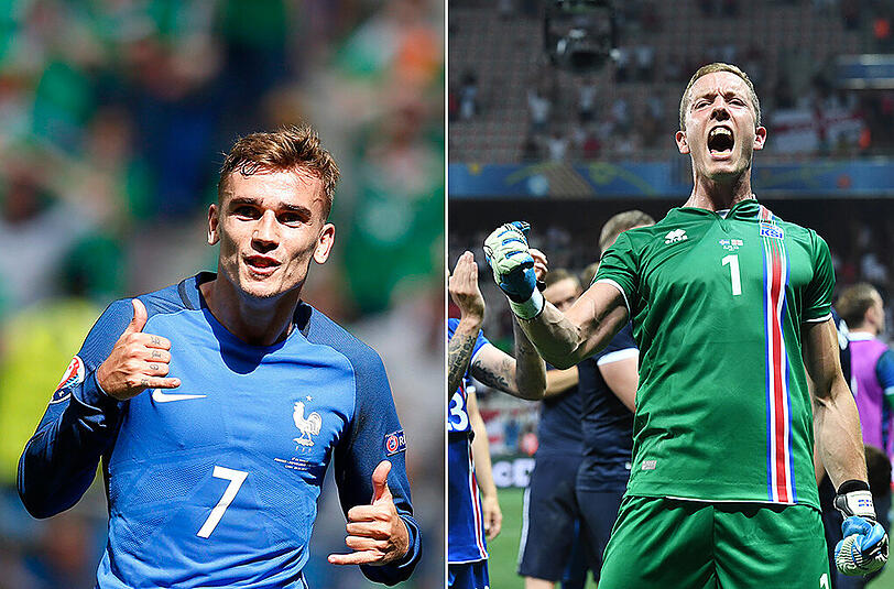 Frankreich gegen Island heißt das EM-Viertelfinale am Sonntag. Sehen Sie hier, wo Sie die partie live verfolgen können.