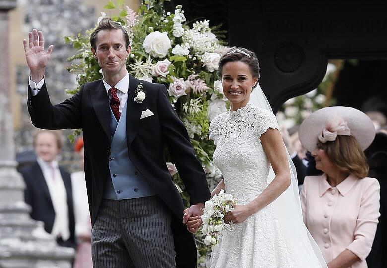 Pippa Middleton und ihr Ehemann James Matthews kurz nach der Trauung.