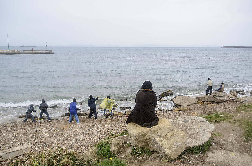 Flüchtlinge auf Chios. Seit Tagen ist die Lage hier extrem angespannt.