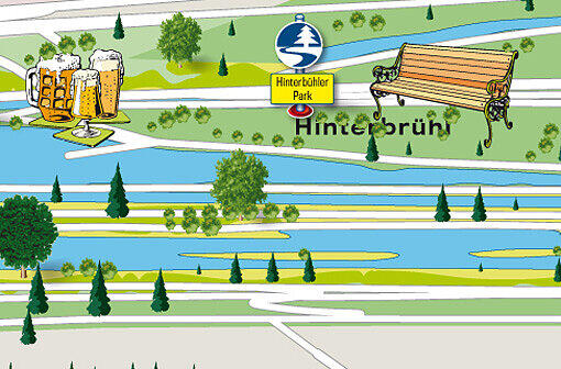 Hinterbrühler Park: Raum für beschauliche Spaziergänge unweit der großen Stadt.