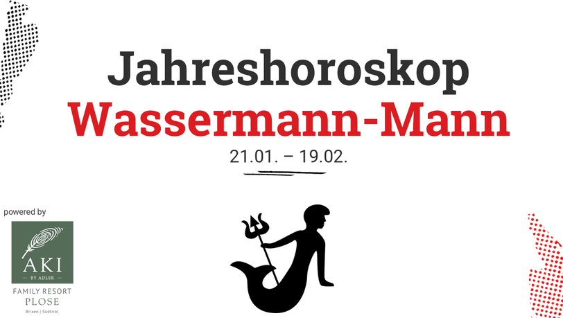 Das Jahreshoroskop 2025 für den Wassermann-Mann.