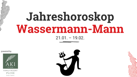 Das Jahreshoroskop 2025 für den Wassermann-Mann.