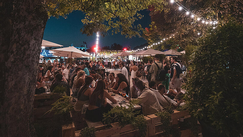 Das Festivalfeeling können Sie hier an Sommerabenden so richtig genießen.