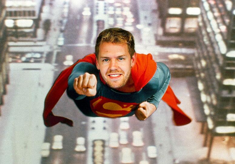 Unaufhaltsam &ndash; wie Comic-Held Superman. Sebastian Vettel ist in der Formel 1 von nichts und niemandem zu stoppen.