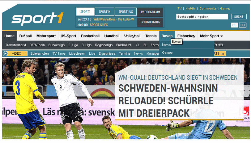 Sport1.de spielt auf das ebenfalls verrückte Spiel gegen Schweden aus dem Vorjahr an.