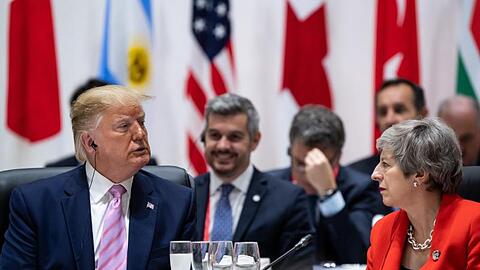 Donald Trump und Theresa May Ende Juni beim G20-Gipfel im japanischen Osaka.
