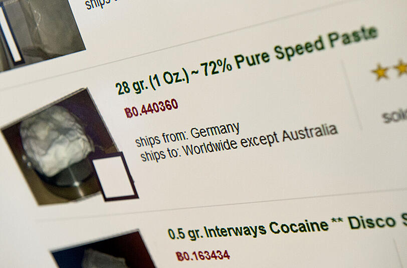 Screenshot von der Silk Road: Hier konnte man Drogen aller Art online kaufen.