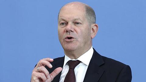 Olaf Scholz (SPD), Bundesminister der Finanzen, spricht auf einer Pressekonferenz. Foto: Michael Sohn/POOL AP/dpa/Archivbild