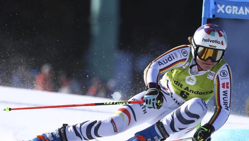 Vergab durch einen Patzer einen Podestplatz beim Riesenslalom: Viktoria Rebensburg. Vergab durch einen Patzer einen Podestplatz beim Riesenslalom: Viktoria Rebensburg.