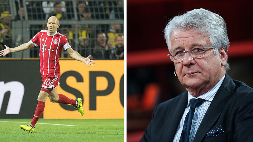 Marcel Reif (r.) spricht in den höchsten Tönen von Arjen Robben.