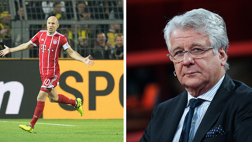 Marcel Reif (r.) spricht in den höchsten Tönen von Arjen Robben.
