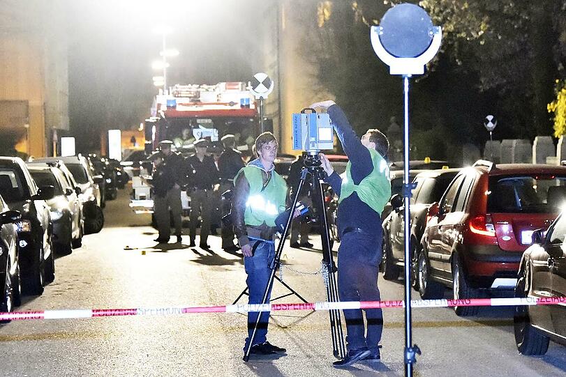 Die Polizei sichert Spuren