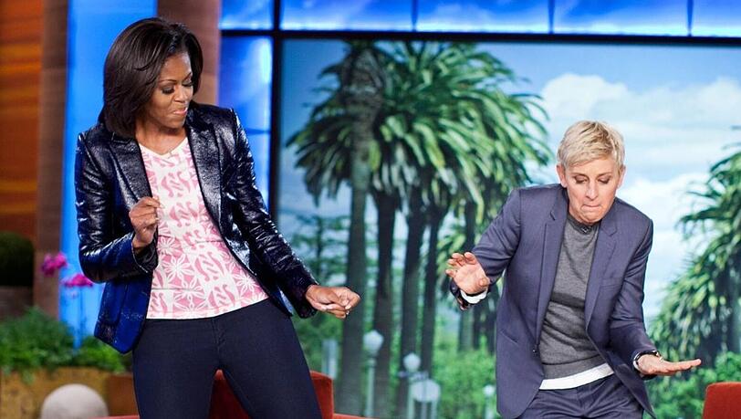 Michelle Obama und Ellen DeGeneres bei einer Aufzeichnung für die "The Ellen DeGeneres Show".