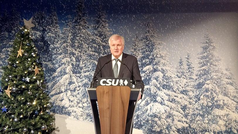 Mehr Weihnachtsstimmung geht kaum: Horst Seehofer.