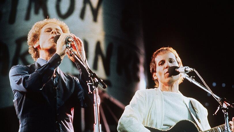 Das Folk-Duo Simon & Garfunkel 1982