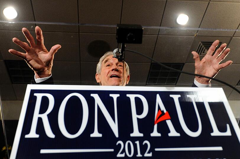 Der Kongressabgeordnete Ron Paul...