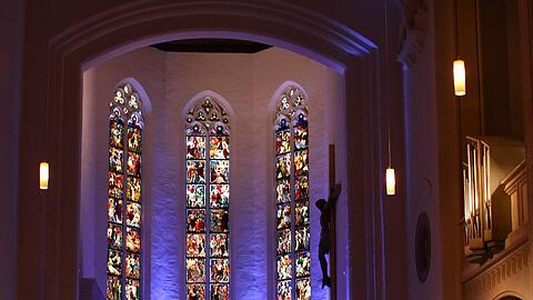 Am Mittwochabend ein Ort der Meditation: die Markuskirche.