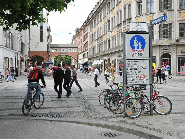 Von Radlfahrern wimmelte es letzte Woche noch in der Innenstadt...